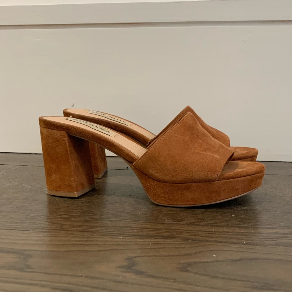 Steve Madden Suede Mules - only worn 3 times